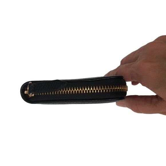 Unbranded black vegan pebble leather zip closure wallet - Picture 5 of 5